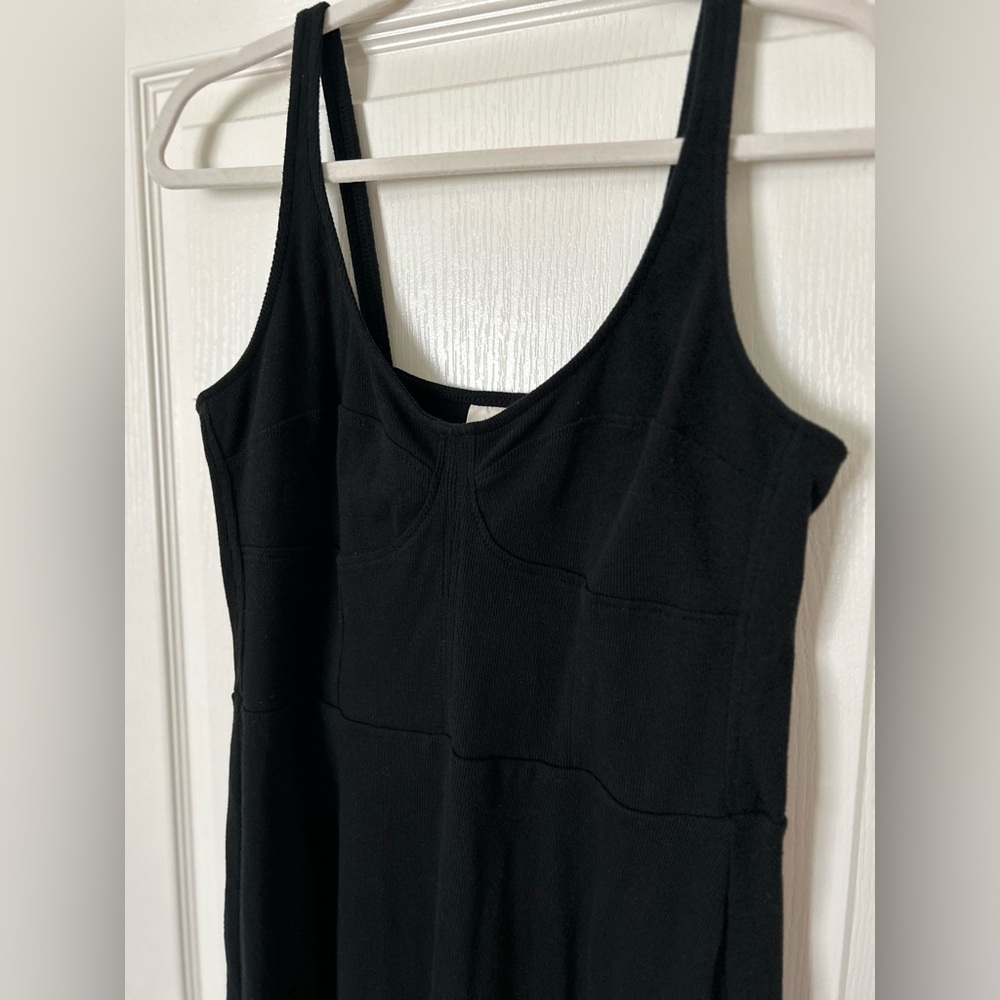 Black mini dress.